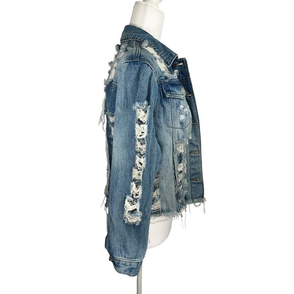 Thrill Jeans Denim Cutout Women’s Jacket - Picture 4 of 10